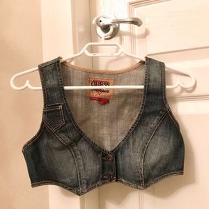 Guess Cropped Jean Vest